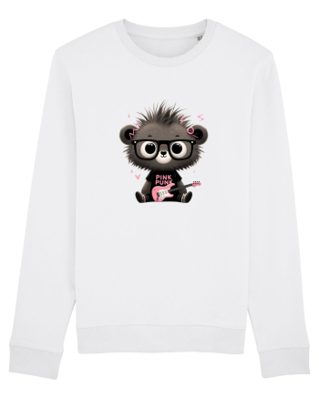 Pink Punk -gray bear 2 White