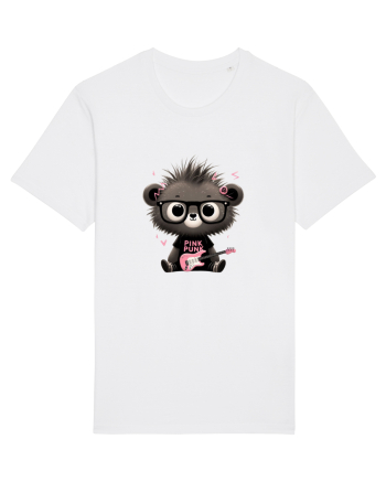 Pink Punk -gray bear 2 White