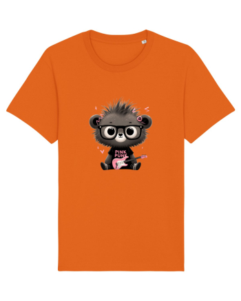 Pink Punk -gray bear 2 Bright Orange