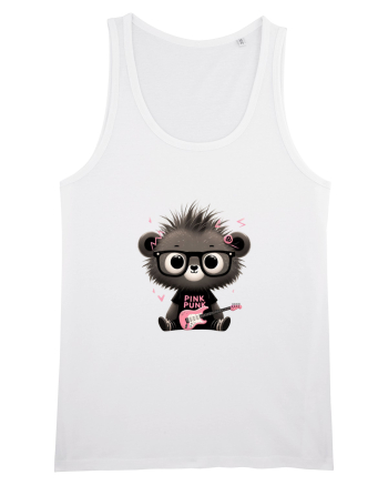 Pink Punk -gray bear 2 White