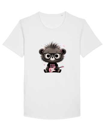 Pink Punk -gray bear 2 White