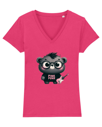 Pink Punk -gray bear 3 Raspberry