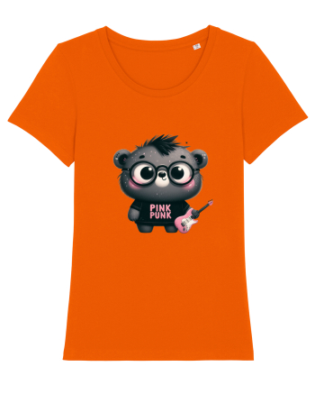Pink Punk -gray bear 3 Bright Orange