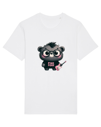 Pink Punk -gray bear 3 White