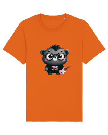 Pink Punk -gray bear 3 Bright Orange