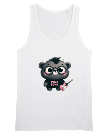 Pink Punk -gray bear 3 White