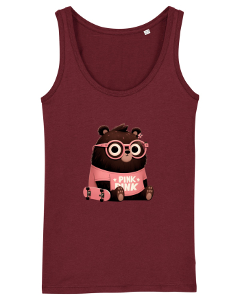 Pink Punk -gray bear 4 Burgundy