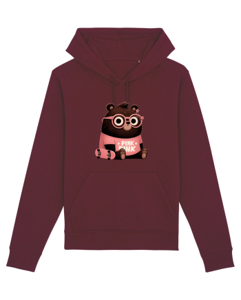 Pink Punk -gray bear 4 Burgundy