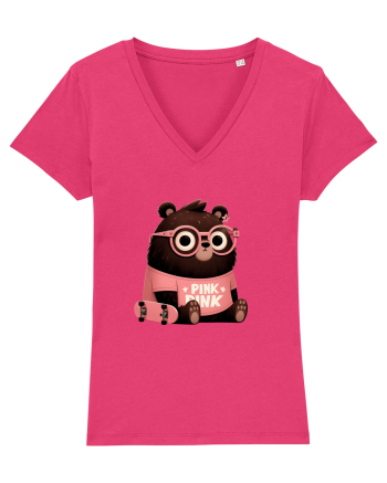 Pink Punk -gray bear 4 Raspberry