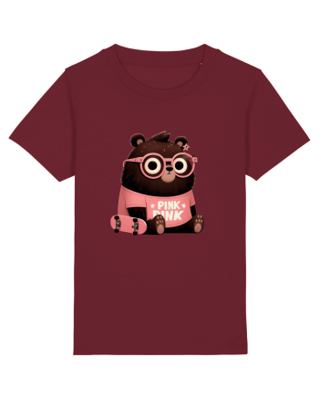 Pink Punk -gray bear 4 Burgundy