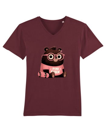 Pink Punk -gray bear 4 Burgundy