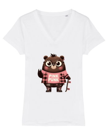 Pink Punk -gray bear 5 White