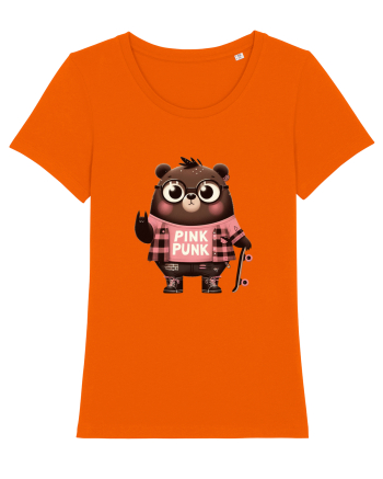 Pink Punk -gray bear 5 Bright Orange