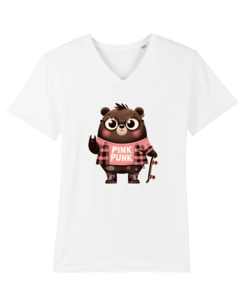 Pink Punk -gray bear 5 White