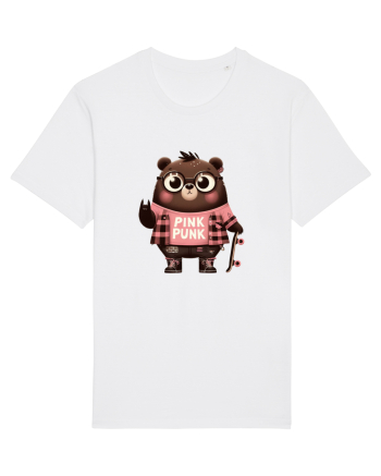 Pink Punk -gray bear 5 White