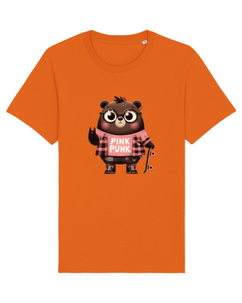 Pink Punk -gray bear 5 Bright Orange