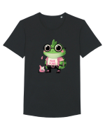 Pink Punk -green toad 1 Tricou mânecă scurtă guler larg Bărbat Skater