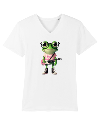 Pink Punk -green toad 2 White