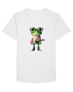 Pink Punk -green toad 2 Tricou mânecă scurtă guler larg Bărbat Skater