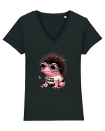 Pink Punk -pink toad 4 Tricou mânecă scurtă guler V Damă Evoker