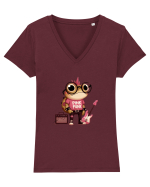 Pink Punk -pink toad 5 Tricou mânecă scurtă guler V Damă Evoker