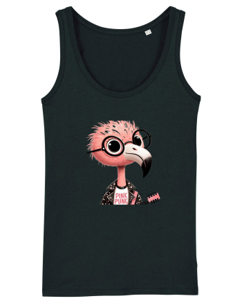Pink Punk -pink flamingo 1 Black