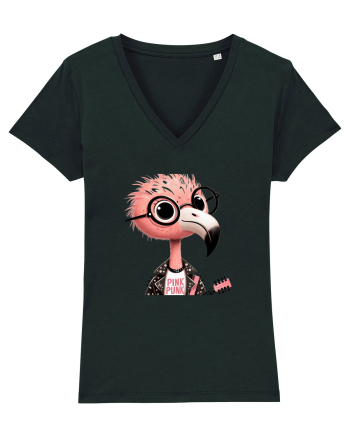Pink Punk -pink flamingo 1 Black
