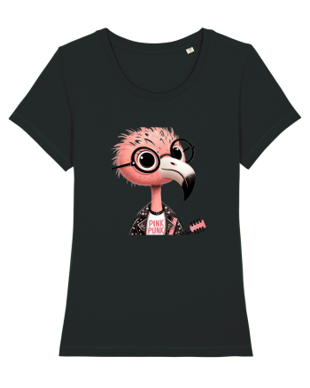 Pink Punk -pink flamingo 1 Black