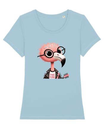 Pink Punk -pink flamingo 1 Sky Blue