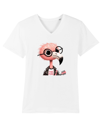 Pink Punk -pink flamingo 1 White