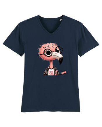 Pink Punk -pink flamingo 1 French Navy