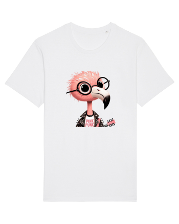 Pink Punk -pink flamingo 1 White