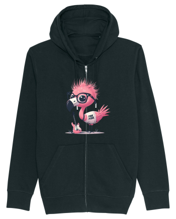 Pink Punk -pink flamingo 2 Black
