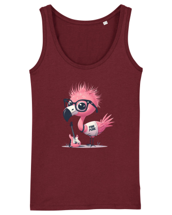 Pink Punk -pink flamingo 2 Burgundy