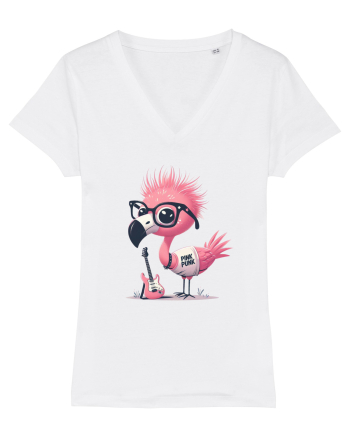 Pink Punk -pink flamingo 2 White