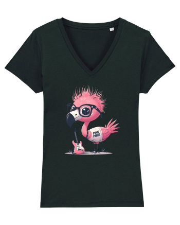 Pink Punk -pink flamingo 2 Black