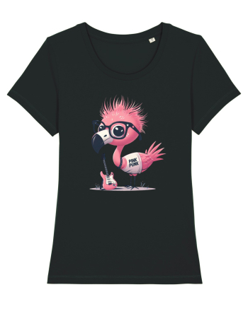 Pink Punk -pink flamingo 2 Black