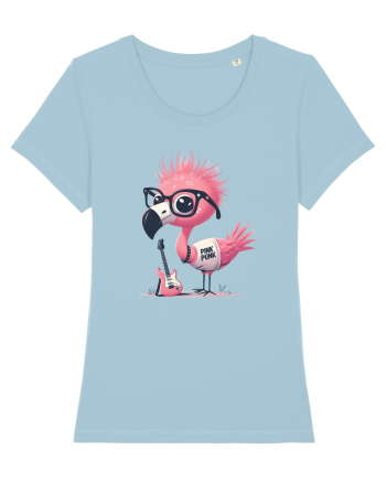 Pink Punk -pink flamingo 2 Sky Blue