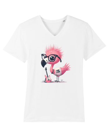 Pink Punk -pink flamingo 2 White