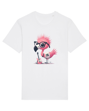 Pink Punk -pink flamingo 2 White