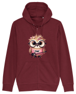 Pink Punk -owl 1 Hanorac cu fermoar Unisex Connector