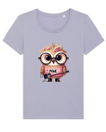 Pink Punk -owl 1 Tricou mânecă scurtă guler larg fitted Damă Expresser