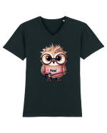 Pink Punk -owl 1 Tricou mânecă scurtă guler V Bărbat Presenter