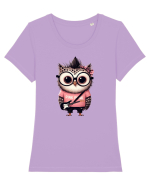 Pink Punk -owl 2 Tricou mânecă scurtă guler larg fitted Damă Expresser
