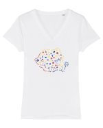 Varfurile Romaniei Tricou mânecă scurtă guler V Damă Evoker