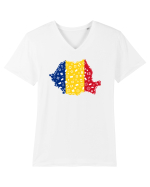 Romania, Tara mea! Tricou mânecă scurtă guler V Bărbat Presenter