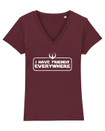 I have friends everywhere Tricou mânecă scurtă guler V Damă Evoker