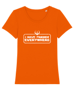 I have friends everywhere Tricou mânecă scurtă guler larg fitted Damă Expresser