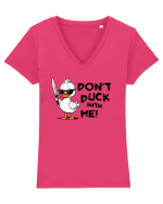 dont duck Tricou mânecă scurtă guler V Damă Evoker