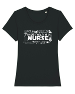 Trust me I'm a NURSE Tricou mânecă scurtă guler larg fitted Damă Expresser